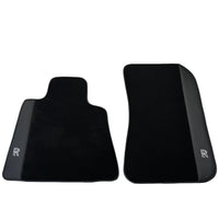 Black Floor Mats for Rolls Royce Shadow (1965-1977) with Black Leather - AutoWin