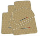 Stylish Customizable Beige Leather Floor Mats for BMW