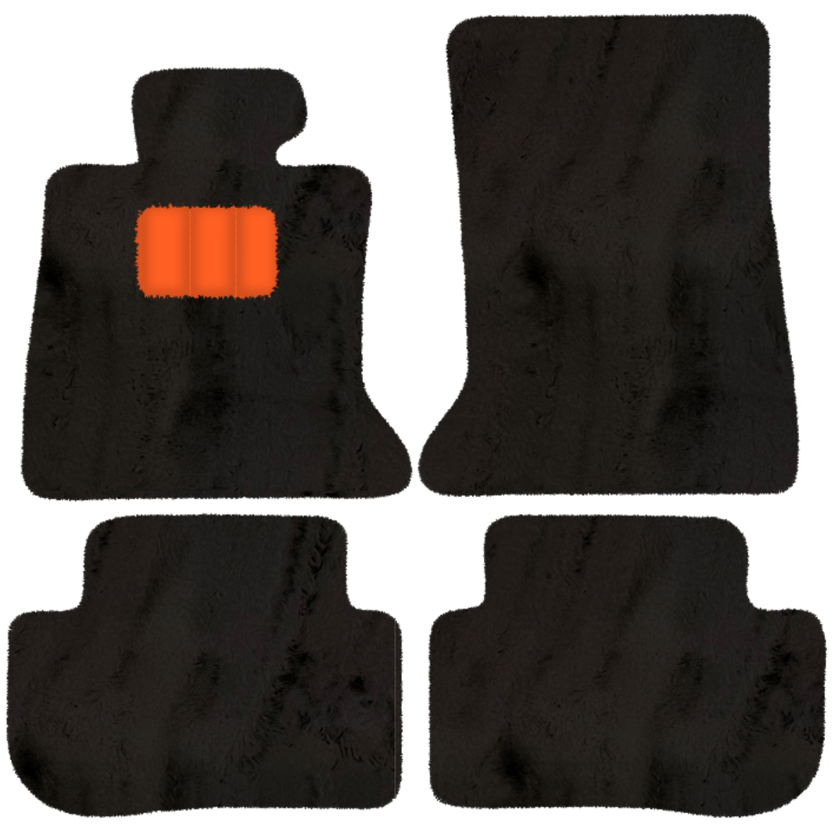 Customizable Leather Floor Mats with Triangle Pattern for Rolls Royce Wraith (2013–2023) - AutoWin