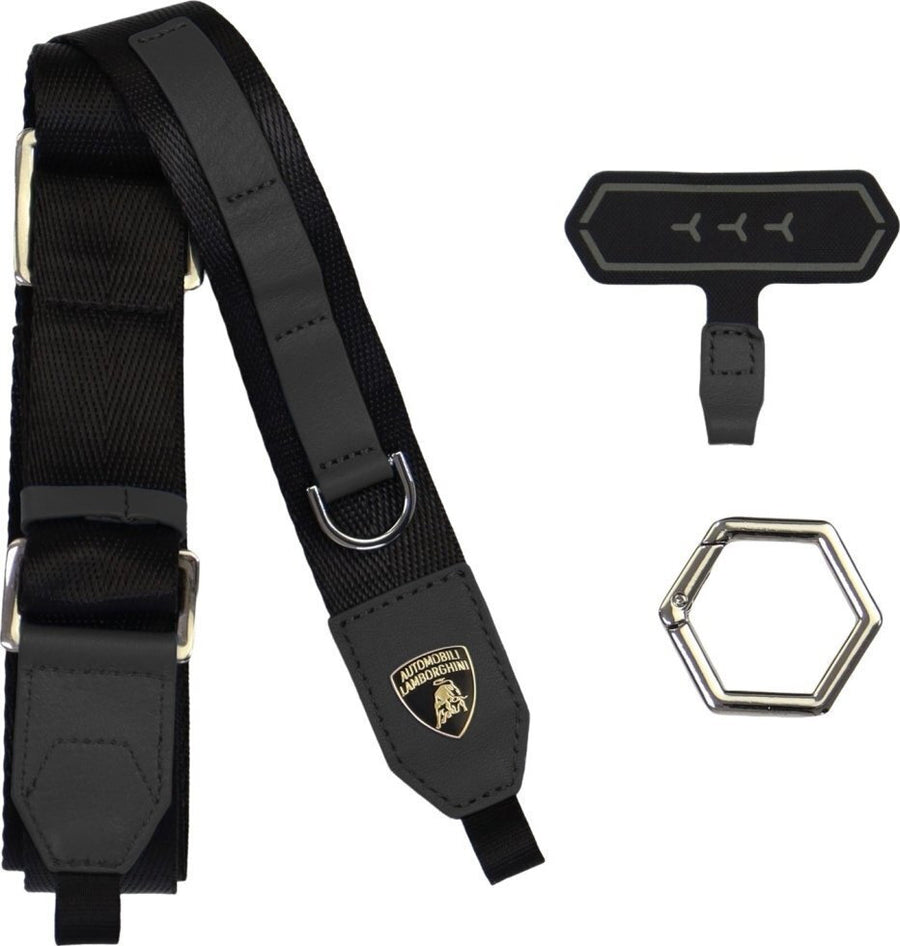 Lamborghini D1 Universal Leather Phone Hand Strap - Dark Blue