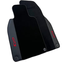 Black Floor Mats for Porsche 911 - 992 GTS (2019-2024) with Leather - AutoWin