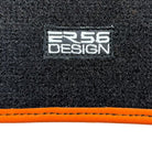 Black Sheepskin Floor Mats for Rolls-Royce Dawn Orange Leather Trim - AutoWin
