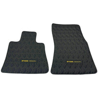 Black Leather Floor Mats for Rolls-Royce Wraith (2013–2023) ER56 Design - AutoWin