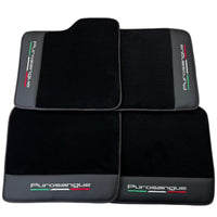 Black Floor Mats for Ferrari Purosangue with Leather and Black Trim | Italian Edition - AutoWin