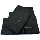 Black Leather Floor Mats for Rolls-Royce Spectre (2023-2024) ER56 Design - AutoWin