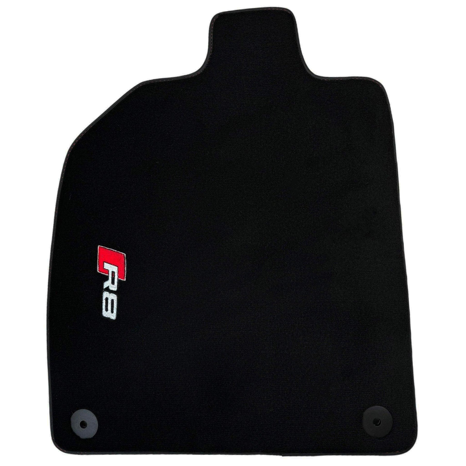 Black Floor Mats for Audi R8 (2015-2024) with Black Trim