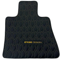 Black Leather Floor Mats for Rolls-Royce Shadow (1965-1977) ER56 Design - AutoWin