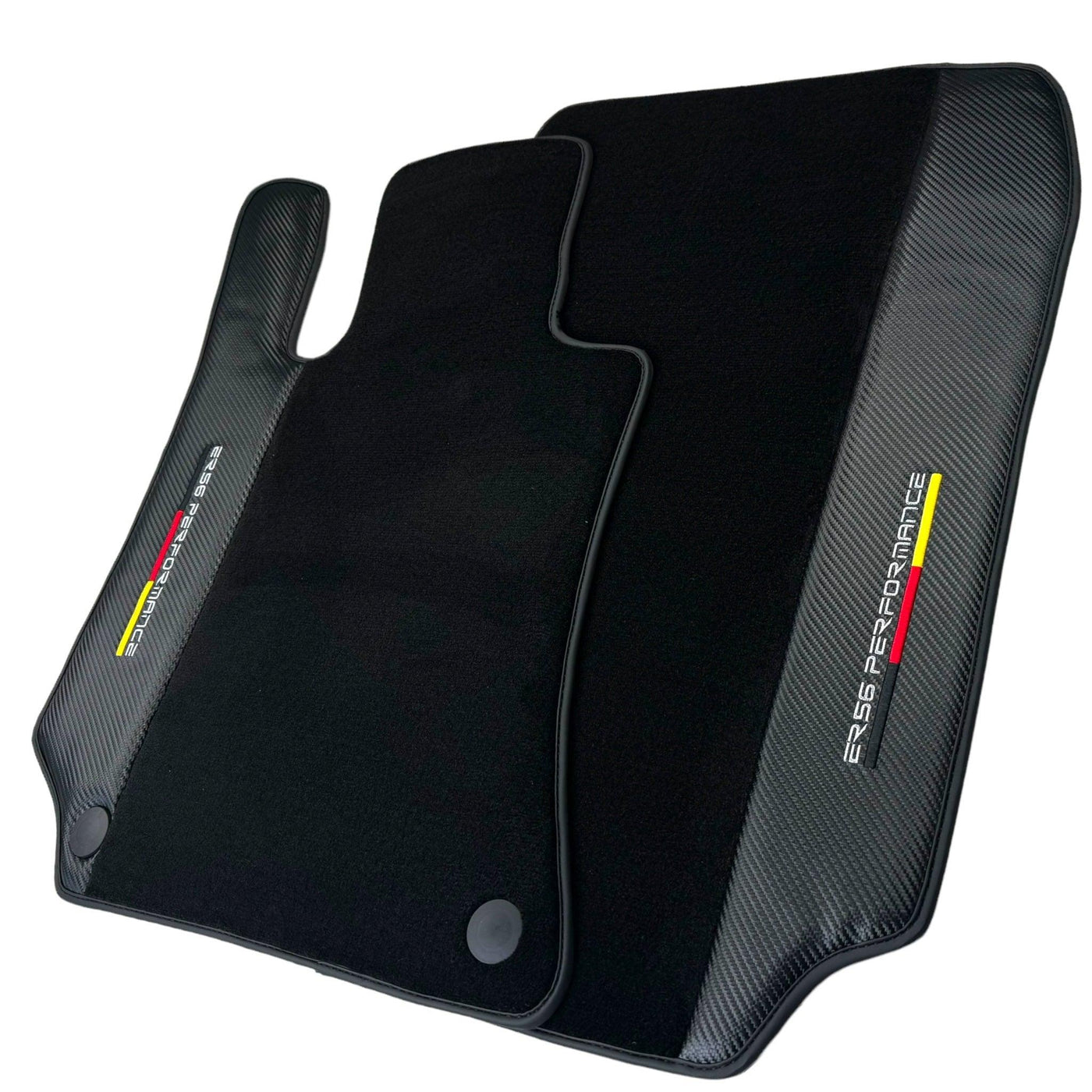 Black Floor Mats for Mercedes Benz C218 Coupe Facelift with Carbon | ER56 Performance - AutoWin