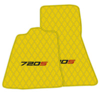 Yellow Leather Floor Mats For McLaren 720S