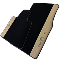 Black Floor Mats for Rolls Royce Cullinan with Beige Leather - AutoWin