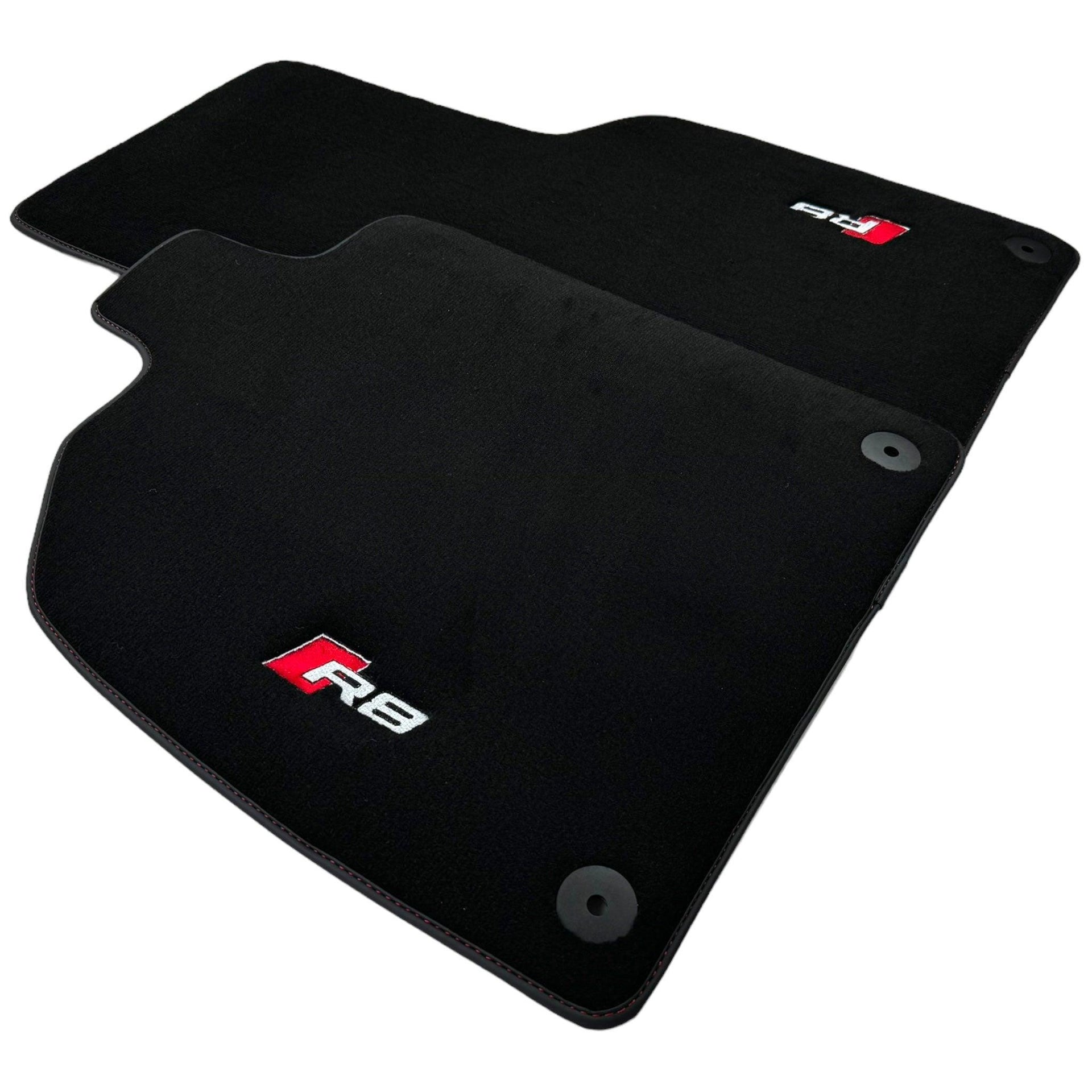 Black Floor Mats for Audi R8 (2015-2024) with Black Trim