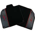 Black Floor Mats for Lamborghini Aventador SV with Carbon Fiber - AutoWin