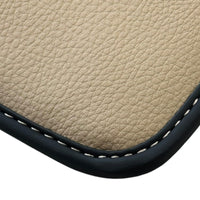 Black Floor Mats for Rolls Royce Cullinan with Beige Leather - AutoWin