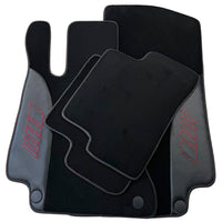 Black Floor Mats for Mercedes Benz C-Class W205 Sedan with Carbon Fiber | AutoWin Edition - AutoWin