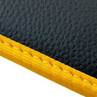 Premium Black Floor Mats for Ferrari 296 GTS (2022-2024) with Yellow Trim
