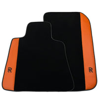 Floor Mats for Rolls Royce Spectre (2023-2024) with Orange Leather - AutoWin