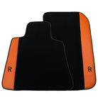 Floor Mats for Rolls Royce Shadow (1965-1977) with Orange Leather - AutoWin