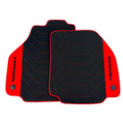Alcantara Black Floor Mats for Ferrari 458 Spider (2012-2015) with Red Alcantara