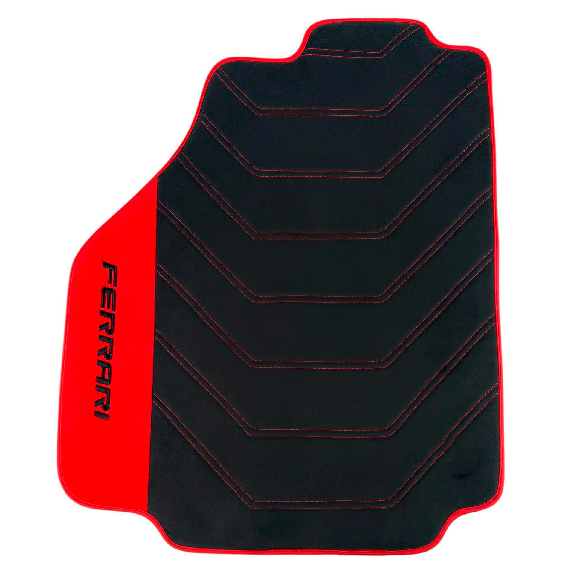 Alcantara Black Floor Mats for Ferrari 458 Speciale (2012-2015) with Red Alcantara