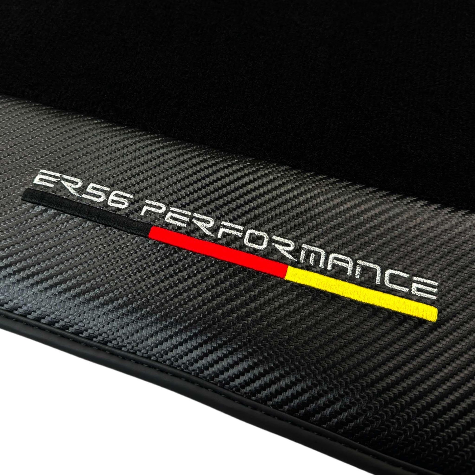 Black Floor Mats for Porsche Panamera (2017-2023) with Carbon | ER56 Performance - AutoWin