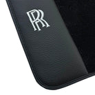Black Floor Mats for Rolls Royce Shadow (1965-1977) with Black Leather - AutoWin