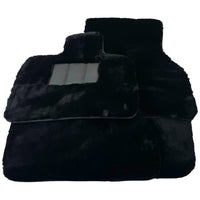 Black Sheepskin Floor Mats for BMW iX (2022-2024) - AutoWin