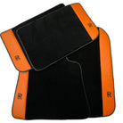 Floor Mats for Rolls Royce Phantom Drophead Coupe with Orange Leather - AutoWin
