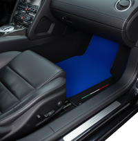 Custom Blue Floor Mats for Lamborghini Gallardo With Alcantara Leather