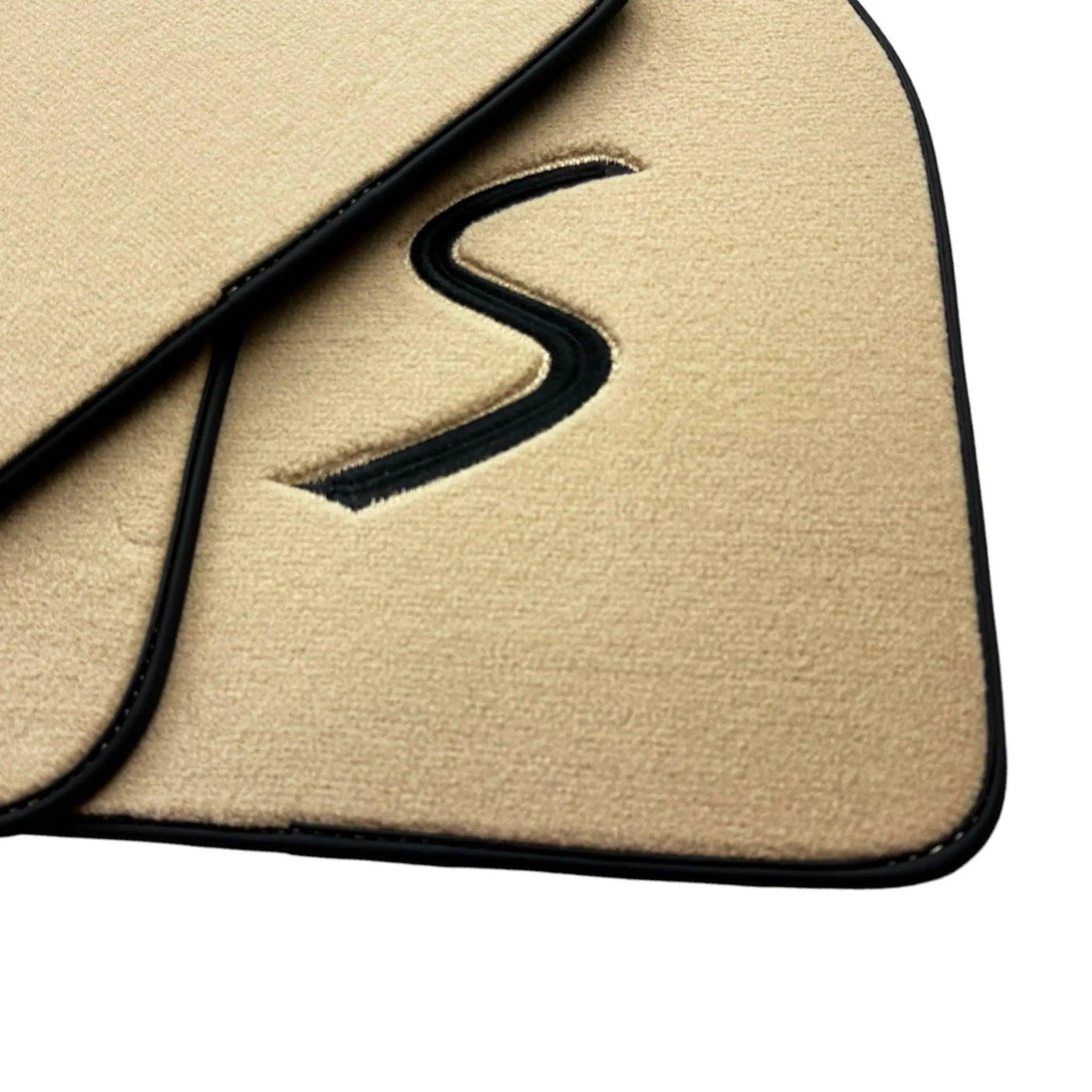 Beige Floor Mats for Mini Cabrio F57 Convertible (2016-2023) - AutoWin
