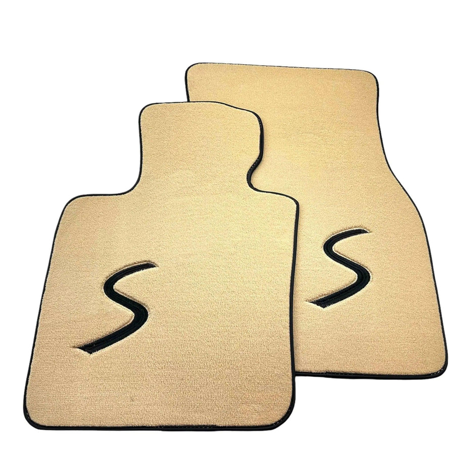 Beige Floor Mats for Mini Cabrio R52 Convertible (2004-2009) - AutoWin