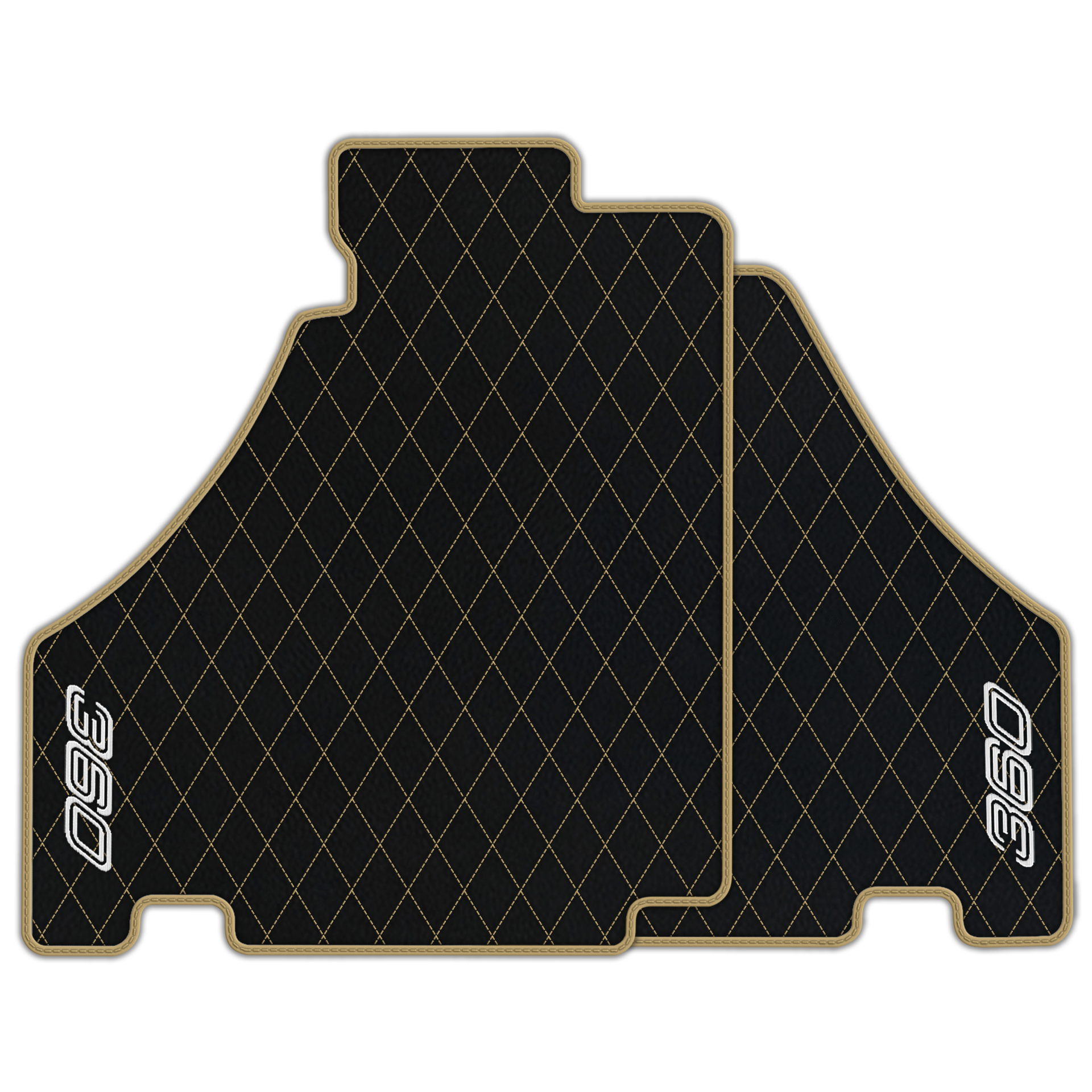 Premium Black Leather Floor Mats for Ferrari F430 (2004-2009)