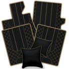 Black Leather Floor Mats for Bentley Bentayga (2015-2023) | AW1 Design