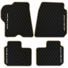 Luxury Black Leather Floor Mats for Ferrari Roma (2021-2024)