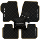 Luxury Black Leather Floor Mats for Ferrari Roma (2021-2024)