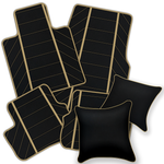 Luxury Black Leather Floor Mats for Rolls Royce Dawn 2016-2023