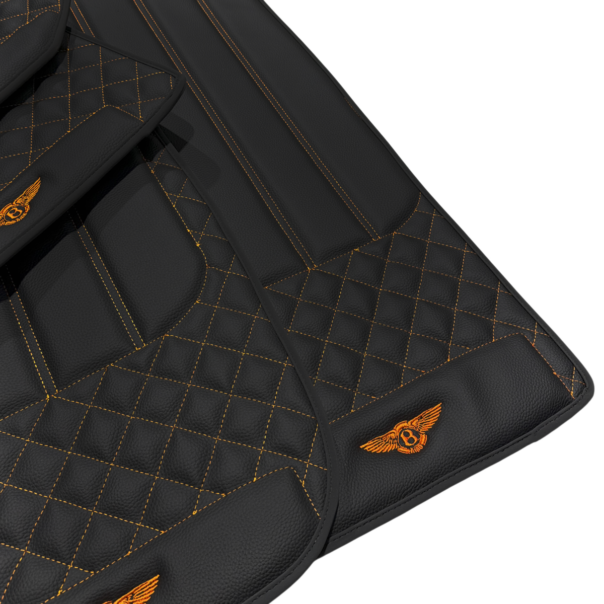 Black Floor Mats for Bentley Continental GTC (2018-2027) with Leather | Various Trim Colors