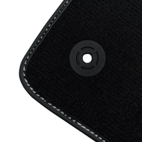 Black Floor Mats for Bentley Continental GT (2003-2011) with Leather