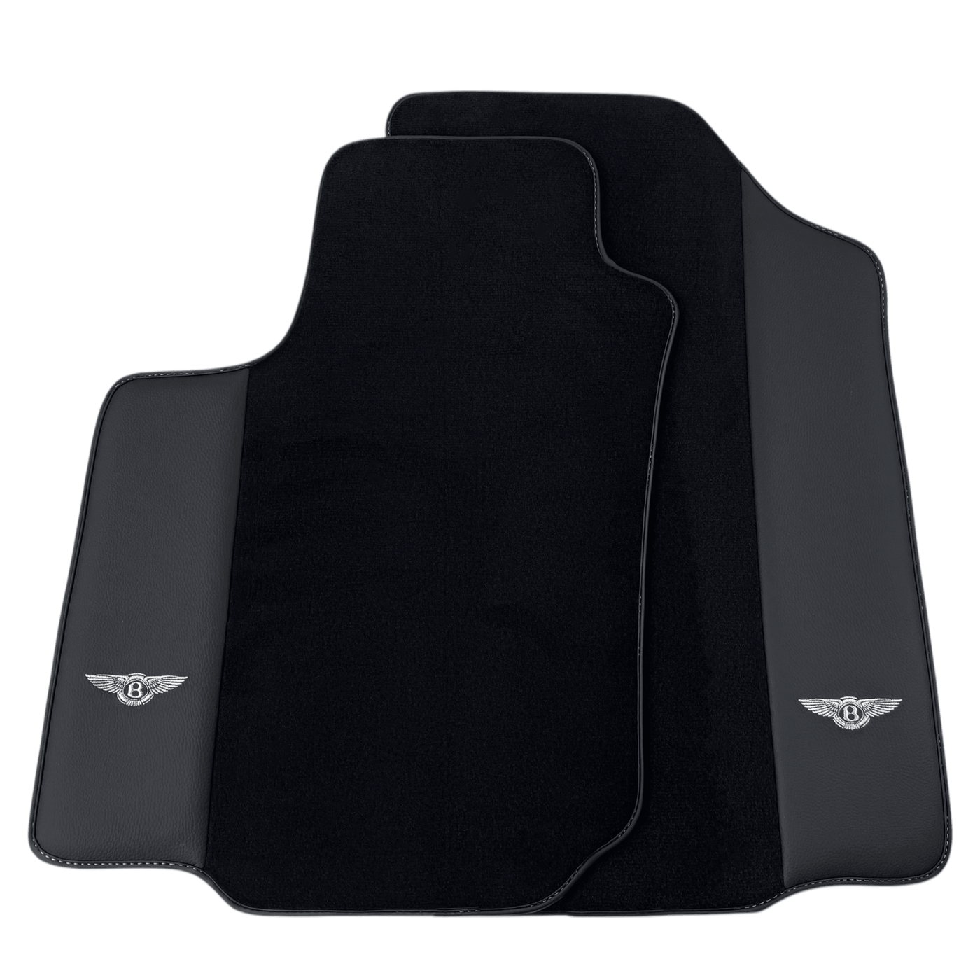 Black Floor Mats for Bentley Flying Spur (2013-2019) with Leather