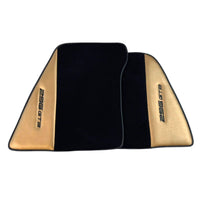 Black Floor Mats for Ferrari 296 GTB (2022-2024) with Gold Leather