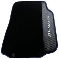 Black Floor Mats for Ferrari 812 GTS (2019-2023) with Carbon Leather - AutoWin