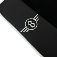 Black Floor Mats for Mini Cabrio R52 Convertible (2004-2009) with Leather | White Trim - AutoWin