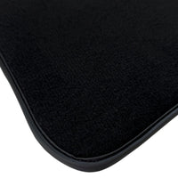 Black Floor Mats for Rolls Royce Dawn (2016-2023) with Green Leather