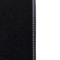 Black Floor Mats for Rolls Royce Spectre (2023-2024) with Gray Leather Borders