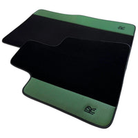 Black Floor Mats for Rolls Royce Spectre (2023-2024) with Green Leather