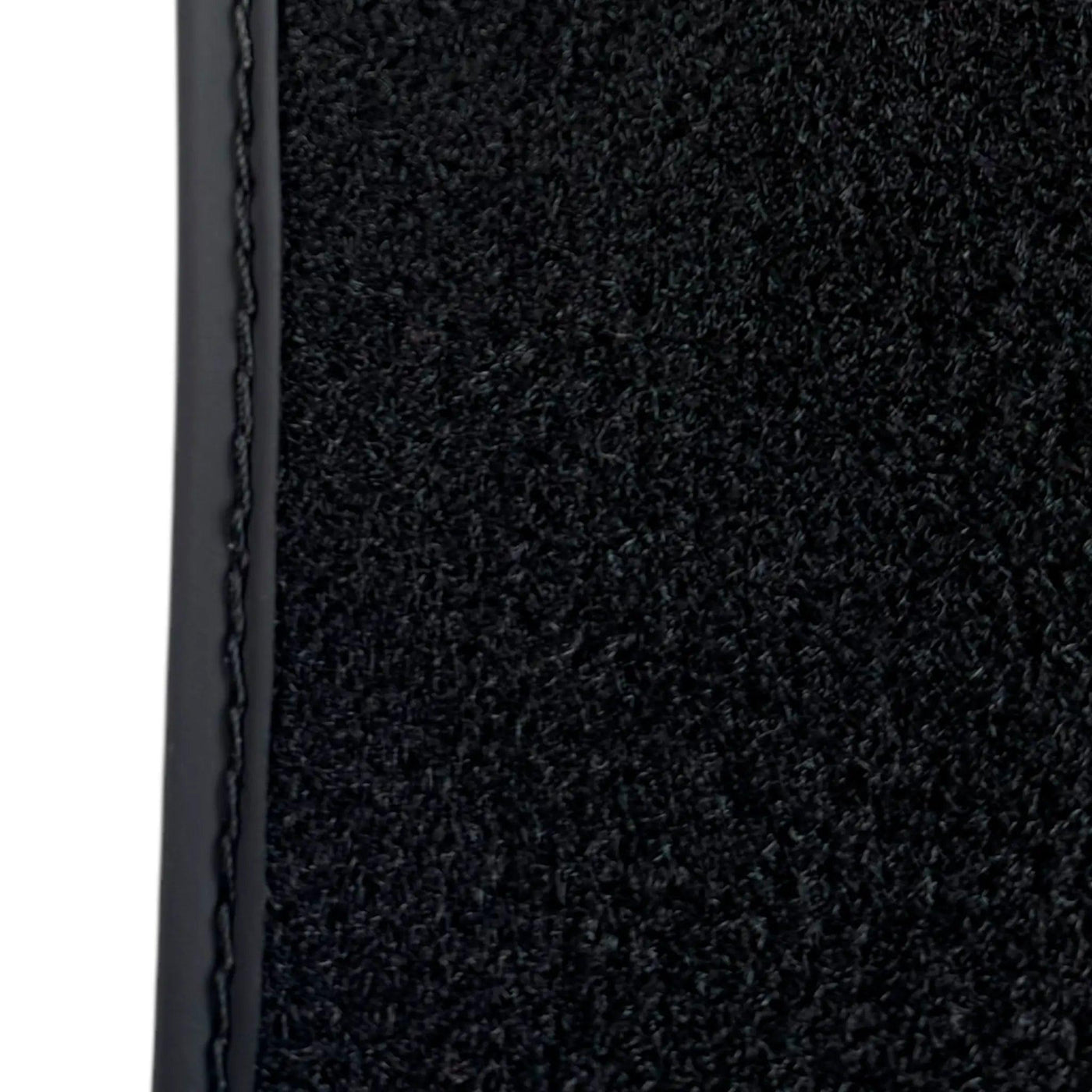 Black Floor Mats for Rolls Royce Spectre (2023-2024) with White Leather | RR Logo