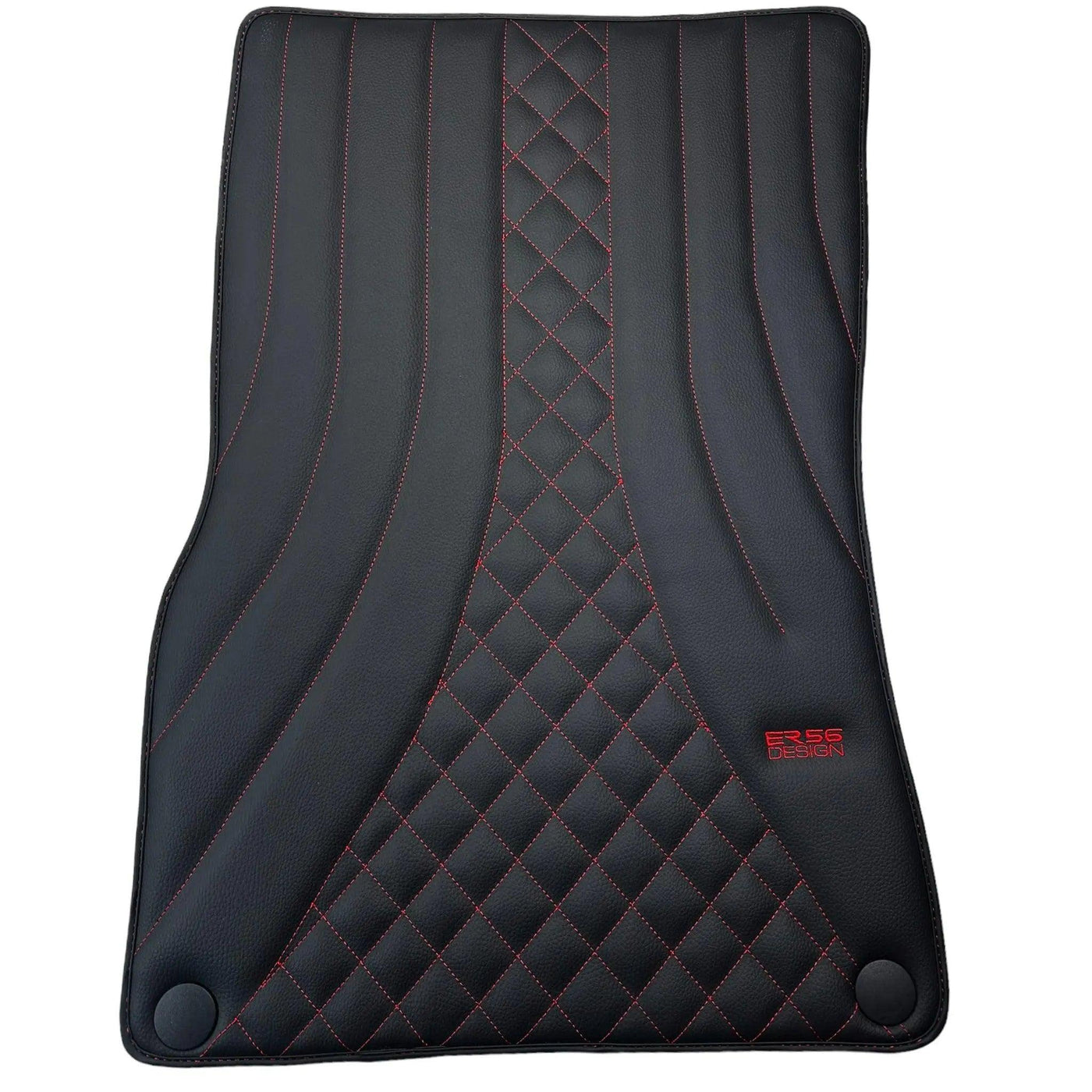 Black Leather Floor Mats For Mercedes Benz E-Class S211 Estate 4Matic (2003-2009) | ER56 Design - AutoWin