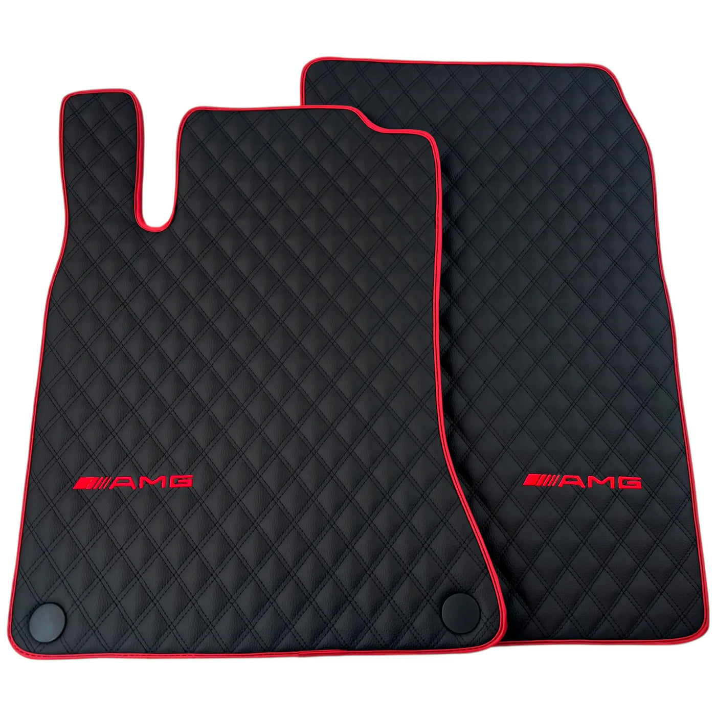Premium Black Leather Floor Mats for Mercedes CLA C117 (2013-2019)