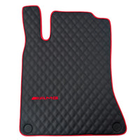 Premium Black Leather Floor Mats for Mercedes CLA C117 (2013-2019)