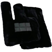 Black Sheepskin Floor Mats For Mercedes Benz A-Class W168 (2001-2004) | ER56 Design - AutoWin