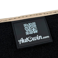 Black Stitched Leather Floor Mats for Maserati GranTurismo MC (2009-2010) | Beige Trim - AutoWin